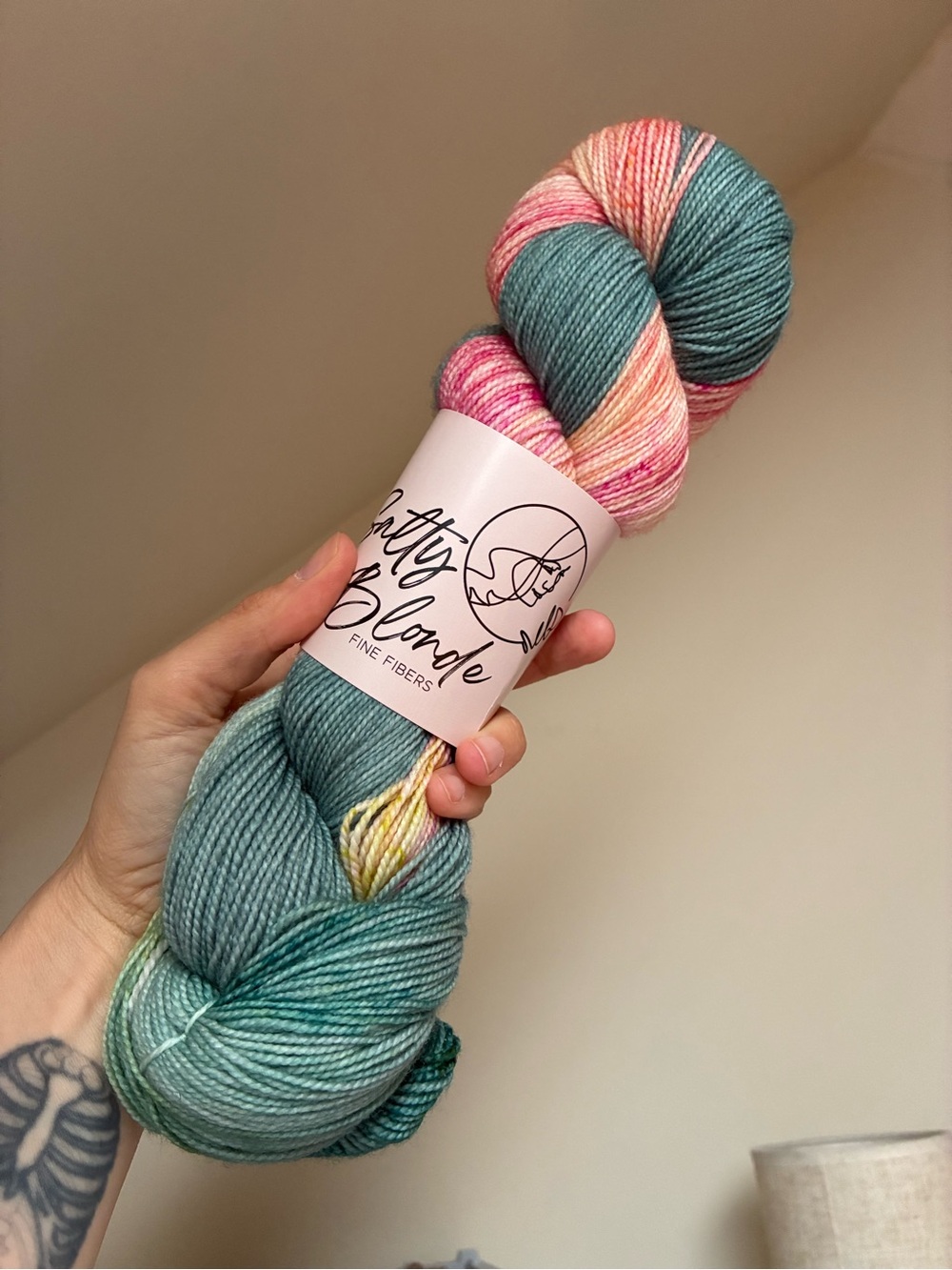 Salty Blonde Fiber Hand-Dyed Sock Yarn